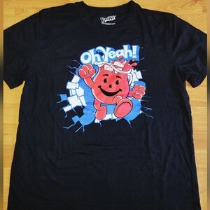 Large Koolaid OH YEAH Fun Graphic Black T-Shirt [2/22$]